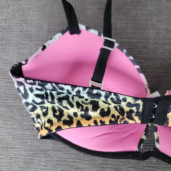 Pink Victoria Secret Womens Multicolor Heartbreaker Plunge Push-up Bra S… - Picture 6 of 8